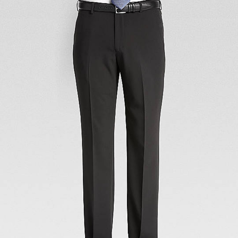 Egara Men’s Pants Charcoal 38 x 29 Flat Front